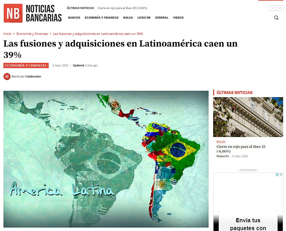 Las fusiones y adquisiciones en Latinoamrica caen un 39%